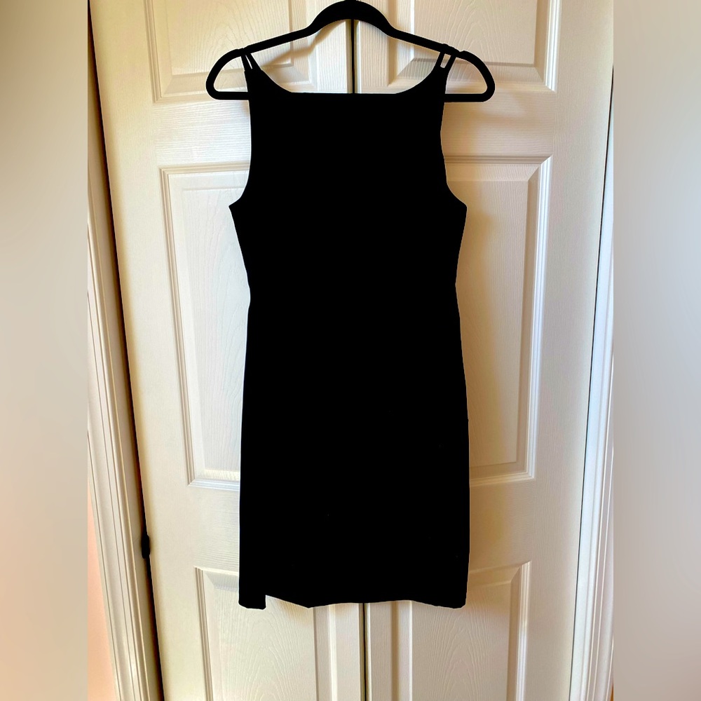 Black beaded shift dress